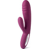 SVAKOM Adonis Ribbed Clitoris Massager Vibrator - Model AD-36R, Plum Red - Adult Naughty Store