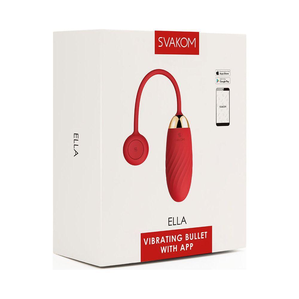 Svakom Ella Clitoral Bullet Egg Vibrator - Wireless App-Controlled Pleasure Toy for Women, Intense Stimulation, Deep Satisfaction - Rose Pink - Adult Naughty Store