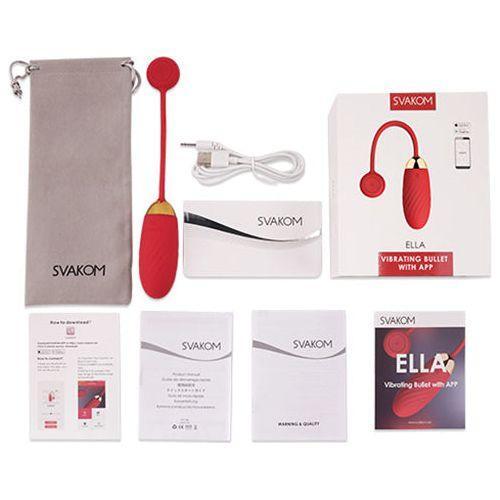 Svakom Ella Clitoral Bullet Egg Vibrator - Wireless App-Controlled Pleasure Toy for Women, Intense Stimulation, Deep Satisfaction - Rose Pink - Adult Naughty Store