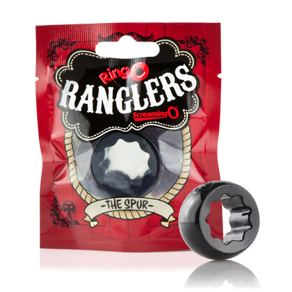 Ring O Ranglers SEBS Cock Ring (SKU: 817483010392) - Him - Spur Body-Safe Pleasure Enhancer - Sensual Black - Adult Naughty Store