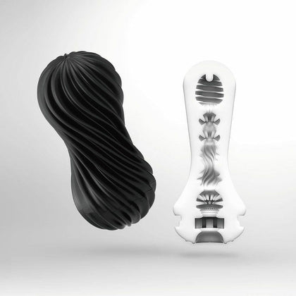 Tenga Flex Male Masturbator - Spiral Stimulation, Model X1, Men's Pleasure, Black - Adult Naughty Store