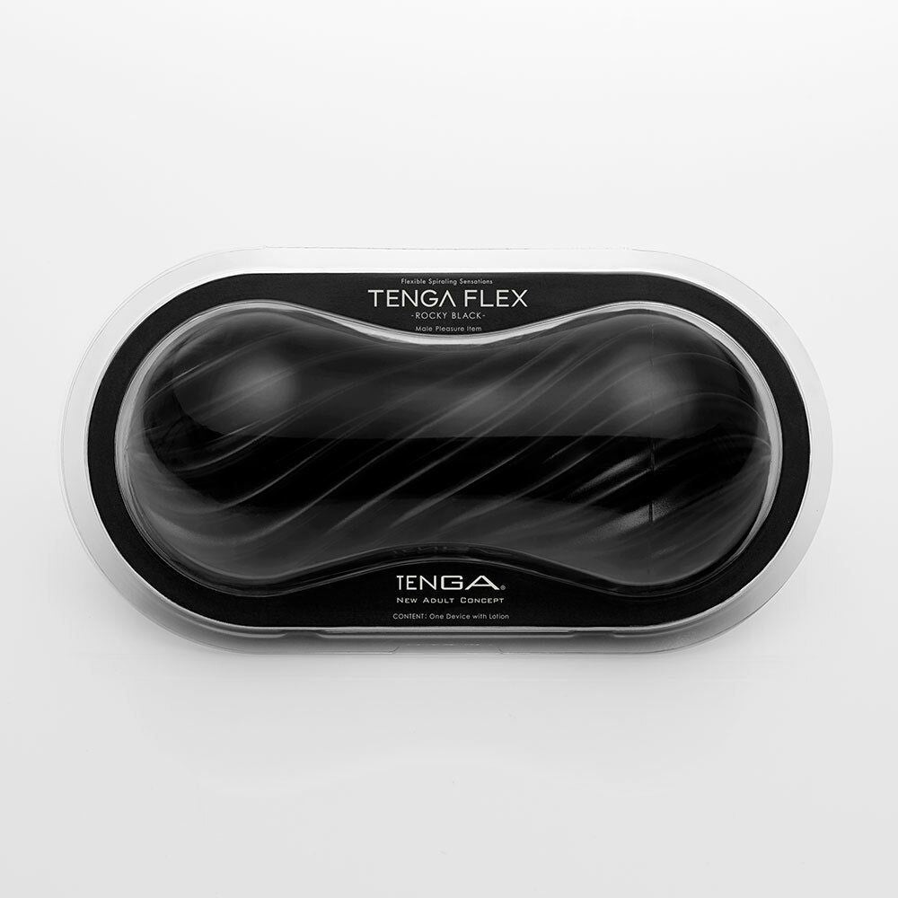 Tenga Flex Male Masturbator - Spiral Stimulation, Model X1, Men's Pleasure, Black - Adult Naughty Store