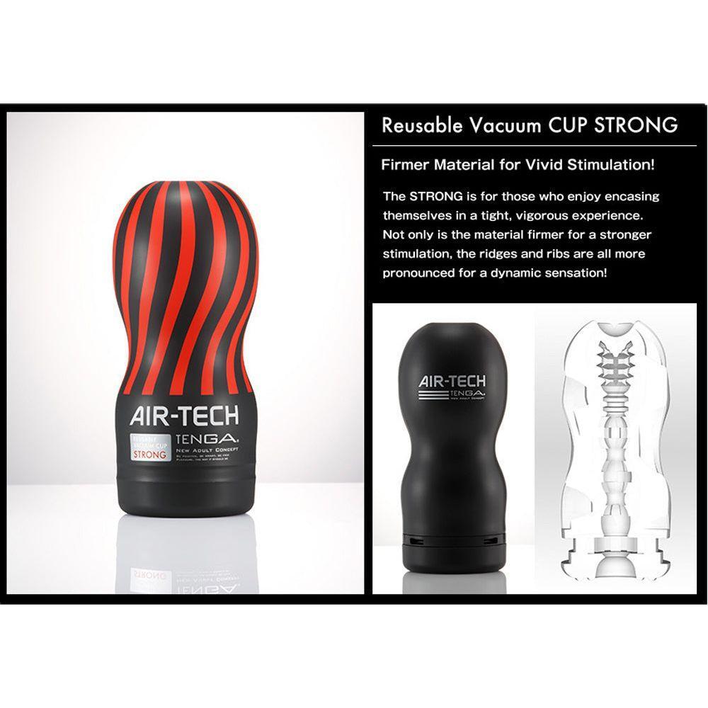 Tenga Air-Tech Reusable Vacuum Cup Male Masturbator - Model ATC-001 - For Men - Intense Pleasure - Black - Adult Naughty Store