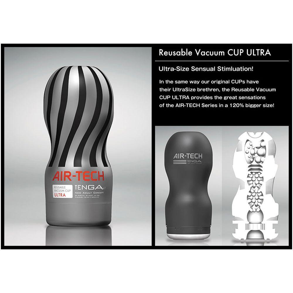 Tenga Air-Tech Reusable Vacuum Cup Ultra Size Grey Male Masturbator - Adult Naughty Store