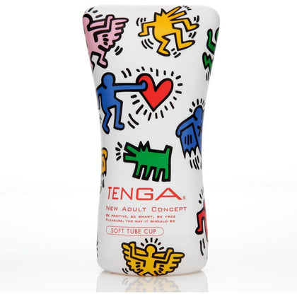 Tenga Keith Haring Soft Tube Cup Male Masturbator - Model XYZ123 - Intense Pleasure for Men - Vibrant Red - Adult Naughty Store
