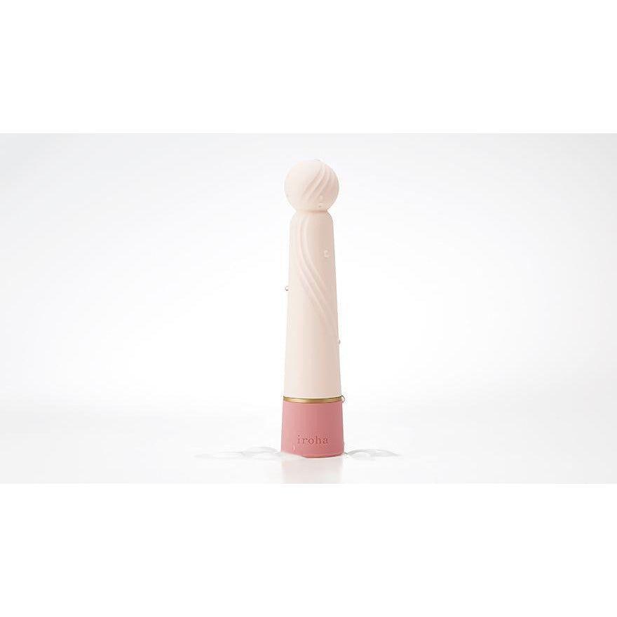 Iroha Rin+ Clitoral G-Spot Vibrator - Rechargeable, 4 Vibration Strengths, 2 Pulse Patterns - Women's Pleasure Toy - Soft Touch Silicone - Dust-Repelling - Aqua - Adult Naughty Store