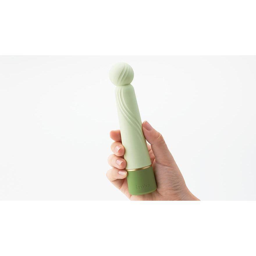 Iroha Rin+ Clitoral G-Spot Vibrator - Rechargeable, 4 Vibration Strengths, 2 Pulse Patterns - Women's Pleasure Toy - Soft Touch Silicone - Dust-Repelling - Aqua - Adult Naughty Store
