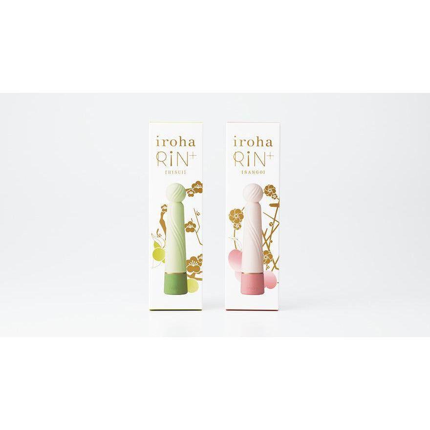 Iroha Rin+ Clitoral G-Spot Vibrator - Rechargeable, 4 Vibration Strengths, 2 Pulse Patterns - Women's Pleasure Toy - Soft Touch Silicone - Dust-Repelling - Aqua - Adult Naughty Store