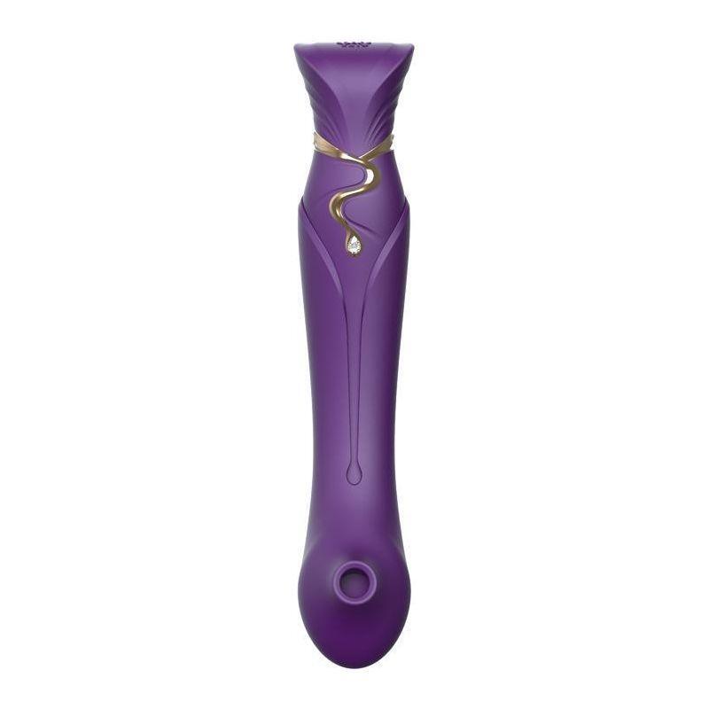 Zalo G-Spot Queen Set Vibrator - Powerful PulseWave Technology for Explosive Orgasms - Women's Intimate Pleasure Toy - Curved Shaft - Adjustable Intensity - Deep Purple - Adult Naughty Store