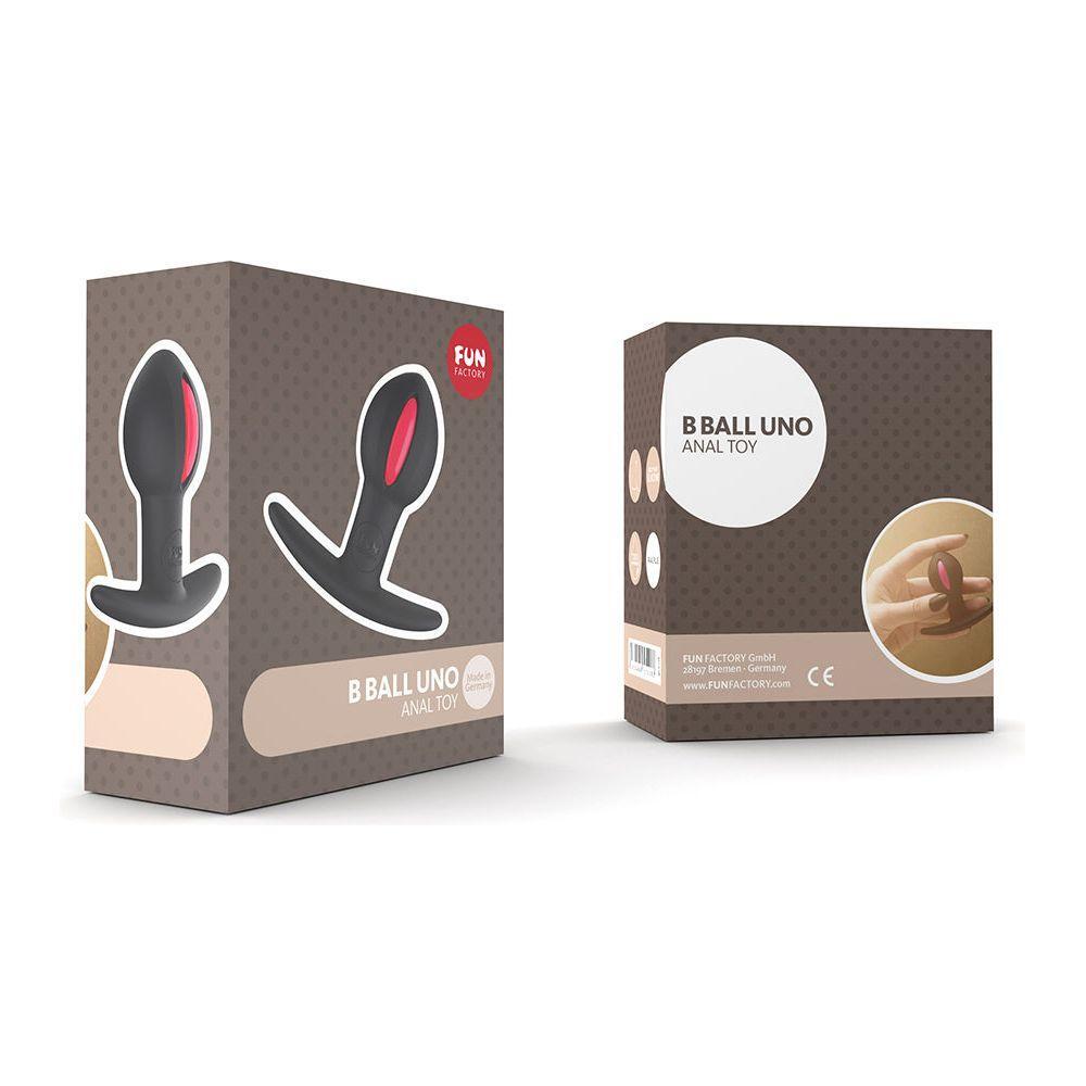 Fun Factory B Ball Uno Weighted Anal Butt Plug for Enhanced Pleasure - Black - Adult Naughty Store