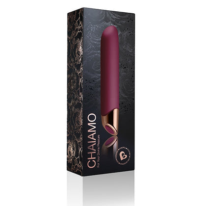 Lovehoney Chaiamo Burgundy Silicone Vibrator - Sensory Velvet Touch - 10 Powerful Vibrations - Waterproof - USB Rechargeable - SKU: 811041013580 - Adult Naughty Store