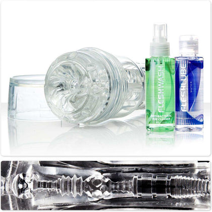 Fleshlight GO Torque Combo: Male Masturbation Sleeve Model 810476019822 Unisex Intense Pleasure Clear - Adult Naughty Store