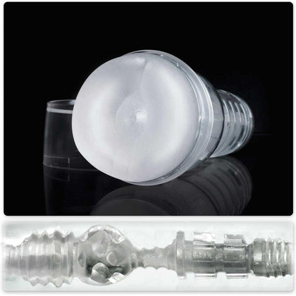 Introducing the Crystal Clear Delight: Fleshlight Ice Butt Crystal Male Masturbator 810476019020 Unisex Anal Pleasure Toy in Ice Blue - Adult Naughty Store