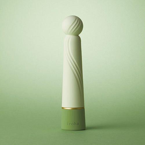 Iroha Rin+ Clitoral G-Spot Vibrator - Rechargeable, 4 Vibration Strengths, 2 Pulse Patterns - Women's Pleasure Toy - Soft Touch Silicone - Dust-Repelling - Aqua - Adult Naughty Store