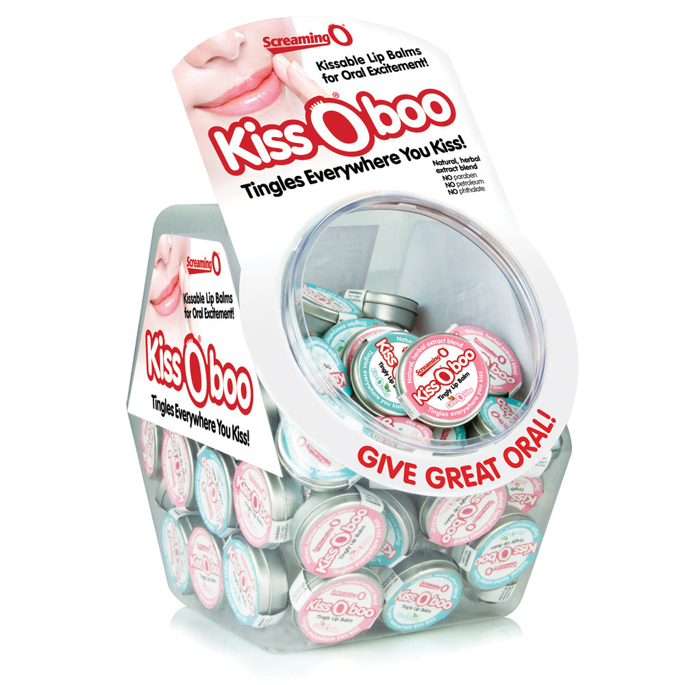 🌟 Luxe Pleasure KissOBoo Candy Bowl Edible Tingly Lip Balm - Model 20817483010884 for All Genders, Designed for Lip, Nipple, and Intimate Pleasure in CinnOkiss and KissOmint Flavours 🍭👄 - Adult Naughty Store