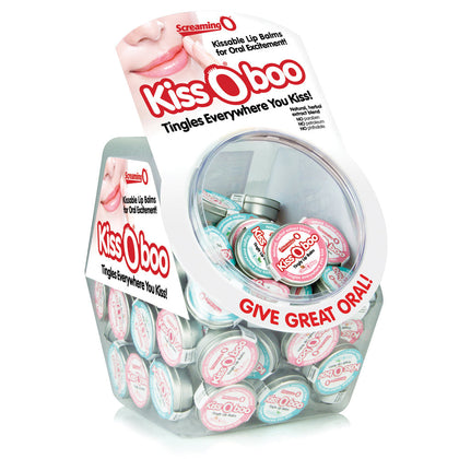 🌟 Luxe Pleasure KissOBoo Candy Bowl Edible Tingly Lip Balm - Model 20817483010884 for All Genders, Designed for Lip, Nipple, and Intimate Pleasure in CinnOkiss and KissOmint Flavours 🍭👄 - Adult Naughty Store