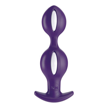 Passion Pleasure B Balls White/Dark Violet - Graduated Anal Beads for Intense Anal Stimulation - Model BB-500 - Unisex - Anal Pleasure - Dark Violet - Adult Naughty Store