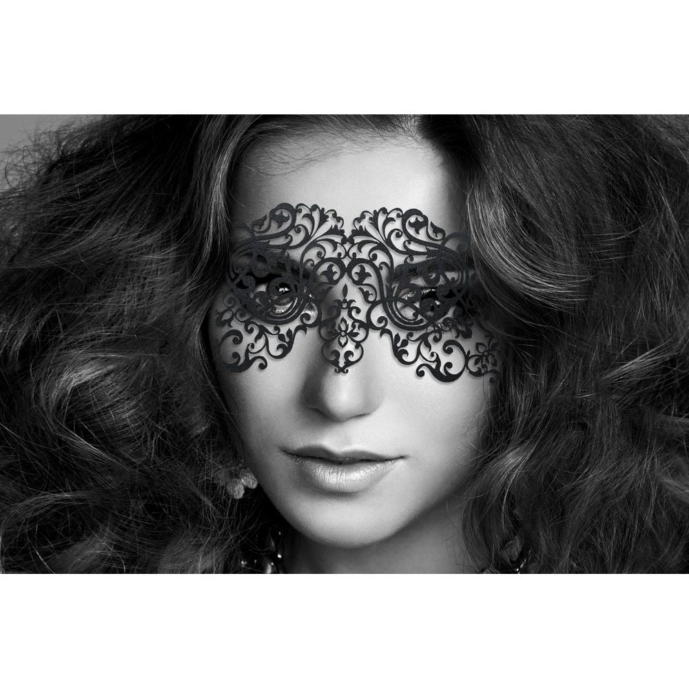 Bijoux Indiscrets Dalila Eyemask - Seductive Vinyl Mask for Sensual Nights - Model DLM001 - Women - Intriguing Pleasure Accessory - Black - Adult Naughty Store