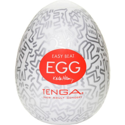 Introducing the Tenga Keith Haring Party Egg - Model EK-390: The Ultimate Unisex Pleasure Toy - Adult Naughty Store