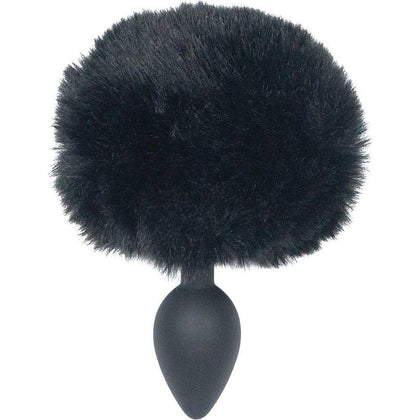 Punishment Bunny Tail Silicone Butt Plug - Black - Adult Naughty Store