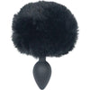 Punishment Bunny Tail Silicone Butt Plug - Black - Adult Naughty Store