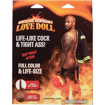 Introducing the Sensational Pleasure Zone Sizzling Sergeant Love Doll - Model SS-1001 - Male Masturbation Toy - Anatomically Correct - Brown - Adult Naughty Store