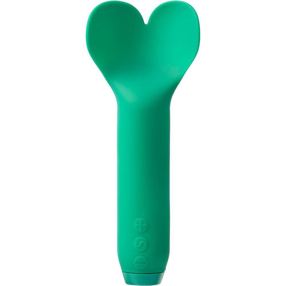 Introducing the Amour Emerald Green Heart-Shaped Fluttering Bullet Vibrator - Model AEG-001: The Ultimate Pleasure for All Genders and Erogenous Zones - Adult Naughty Store