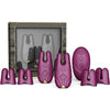 ZALO NAVE Velvet Purple Silicone Nipple Clamp - Model N1 - Dual Motor Stimulation - Women's Intimate Pleasure Toy - Adult Naughty Store