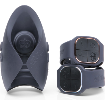 Introducing the Luxurious Pulse Duo Lux - Storm Grey: The Ultimate Couples' Pleasure Enhancer - Adult Naughty Store