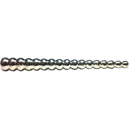 Erosa Stainless Steel Beaded Hollow Urethral Sound - Model US-5001 - Male - Intense Stimulation for Urethral Pleasure - Silver - Adult Naughty Store