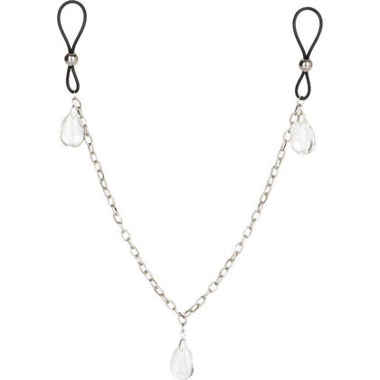 Introducing the Crystal Pleasure Non-Piercing Nipple Jewelry - Model NP-3000, designed for all genders to indulge in exquisite nipple stimulation and adornment. - Adult Naughty Store