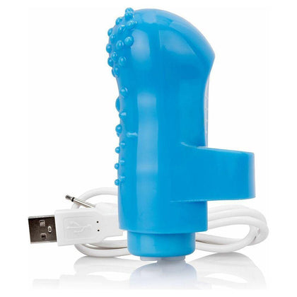 Introducing the Charged FingO Vooom Mini Vibe - Blue: A Powerful Finger Vibrator for Enhanced Pleasure - Adult Naughty Store