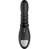 Introducing the Ribbed Pro Massager - Black: A Premium Silicone Vibrating Prostate Pleasure Device with 10 Vibration Modes - Adult Naughty Store