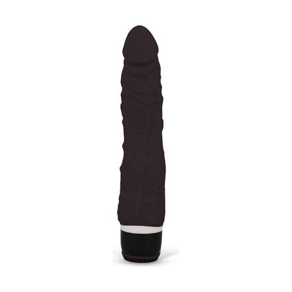 Silicone Classic Thin Veined 033 Seven Function Black - Powerful Waterproof Vibrator for G-Spot and Clitoral Stimulation - Adult Naughty Store