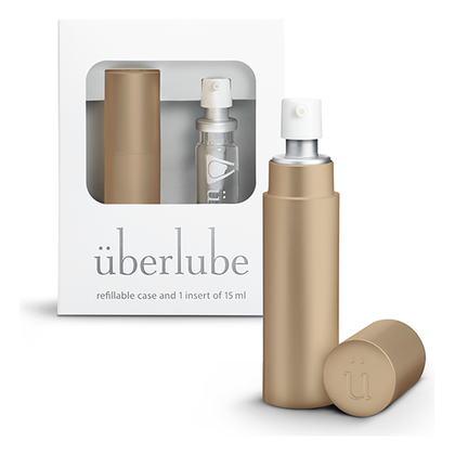 überlube Good-To-Go Silicone-Based Personal Lubricant Travel Set - Model X1234 - Unisex - Multi-Purpose Pleasure Enhancer - Gold - Adult Naughty Store