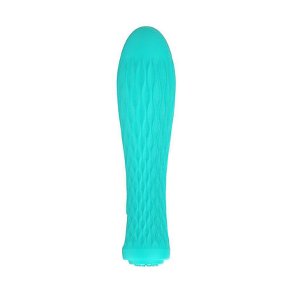 Introducing the Ian Turquoise Magnetic Charger 20-Function Silicone Massage Bullet for Intense Pleasure - Perfect for All Genders! - Adult Naughty Store