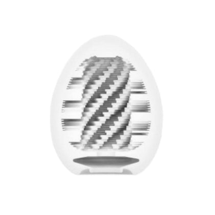TENGA Spiral Hard Gel Egg - Innovative Male Masturbator Model EG-GLH-C01 for Exquisite Sensations - Black - Adult Naughty Store