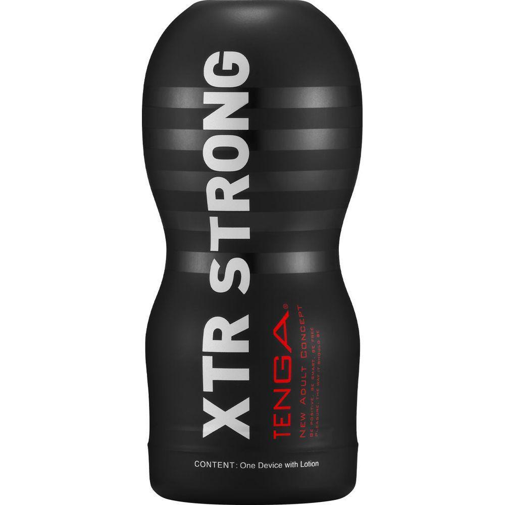 TENGA Original Vacuum Cup Extra Strong - Male Masturbation Sleeve, Model X-69, Deep Pleasure, Midnight Black - Adult Naughty Store