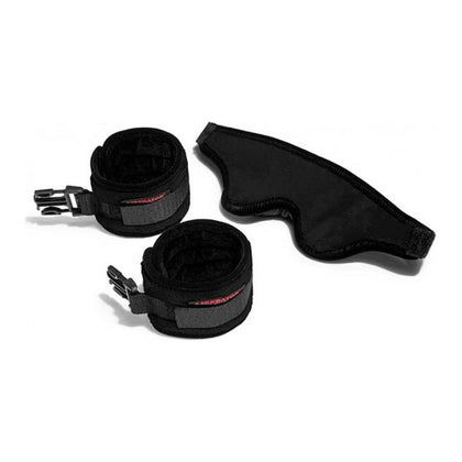 Introducing the Luxe Pleasure Plush Tease Kit - Model PT-500: A Sensual Exploration Set for Enhanced Bondage Play - Unisex - Black - Adult Naughty Store