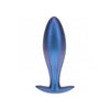 Ouch! - Oval Anal Plug - Silicone - Metallic Blue
