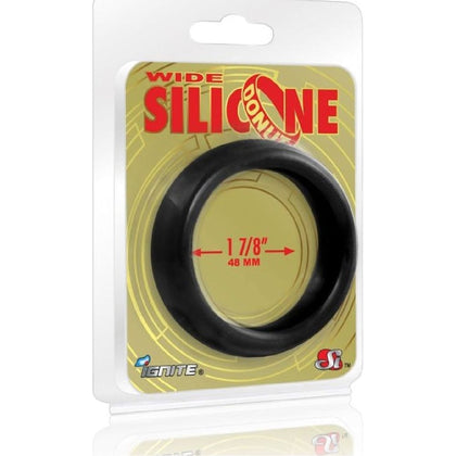 Wide Donut Black Cock Ring 48mm - Adult Naughty Store