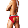 Prowler Open Back Brief White/Red - The Sensational Prowler OBB-1001 Unisex Backless Brief for Unforgettable Pleasure! - Adult Naughty Store