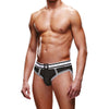 Prowler Open Back Brief White/Black becomes:

