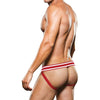 Prowler Sensual Men's Polyester Spandex Jockstrap - Model X1, White/Red, for Enhanced Comfort and Style