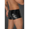 Lustful Pleasures R225 - Men's Black Snake Wetlook Front Zip Short-Shorts