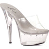 Glamourous Gems: Rhinestone Platform Clear 6in Slip-On Stilettos - Adult Naughty Store