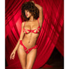 Enchanting Crimson Lace Temptation Lingerie Set - Adult Naughty Store