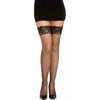 Midnight Seduction Back Seam Fishnet Thigh High Stockings - Adult Naughty Store