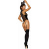 Midnight Seduction Velvet Lace Bunny Vixen Costume - Adult Naughty Store