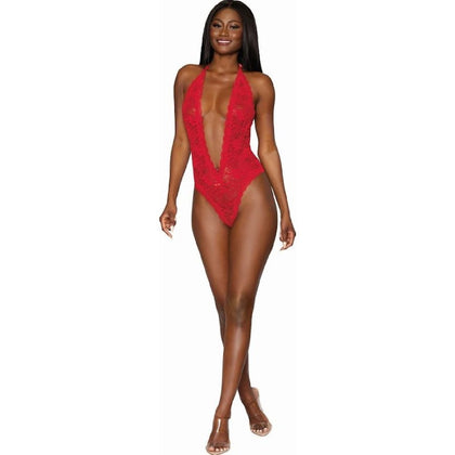 Scarlet Seduction Heart Back Deep V-Neck Teddy - Adult Naughty Store